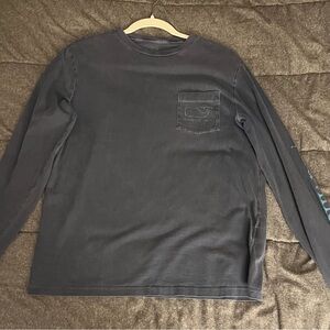 Vineyard Vines Men's Charcoal Long Sleeve Tee